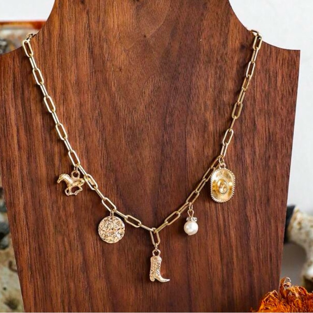 Cowboy country charm necklace